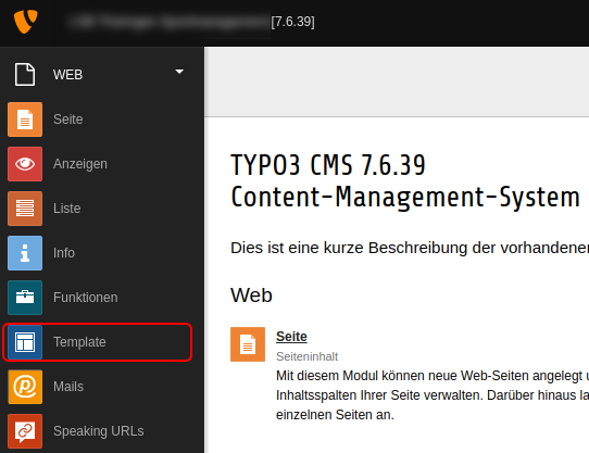 Typo 3 Template Menü